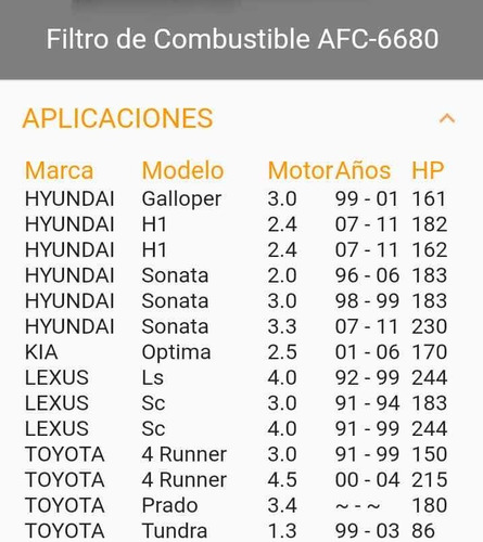 Filtro De Gasolina 4runner Tundra Prado 6680 Foto 7