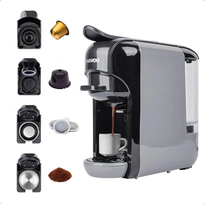 Máquina De Espresso Daewoo 4 En 1 Multi-sistema 0.6l 1450w Gris Oscuro | Meses sin interés