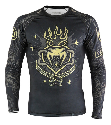 Rashguard Lycra Venum Tatto Submission Mma No Gi Bjj