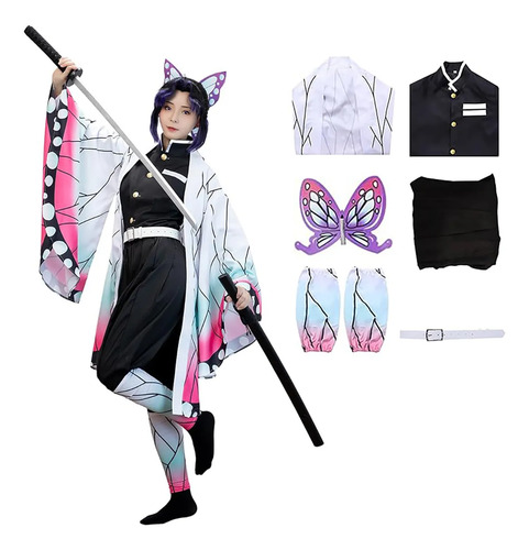 Demon Slayer Disfraces De Demon Slayer Kochou Shinobu Cosplay De Halloween Anime Japonés Ropa De Rendimiento Del Drama Ropa | Envío gratis