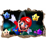 Vinilos Efecto Hueco 3d Mario Bros - Cali - 1.50m X 1m