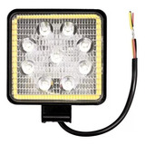 Faro Led 27w 9 Led Cuadrado Ojo Angel Ámbar Tractor Camion 