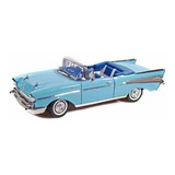 Coleccionable Diecast 1957 Chevy Bel Air Convertible - Azul.
