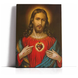 Cuadro Sagrado Corazón De Jesús En Lienzo Cuadros Religiosos