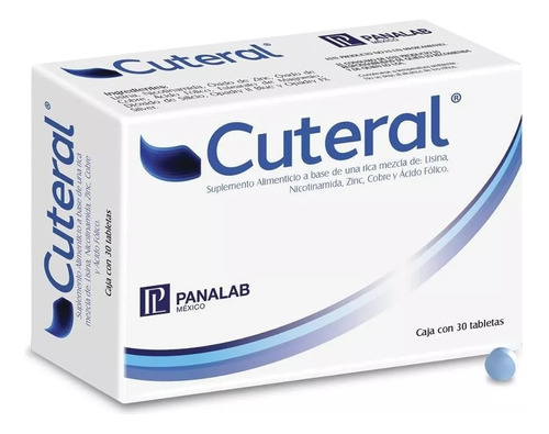 Cuteral Lisina Nicotinamida 30 Tabs Suplemento Alimenticio