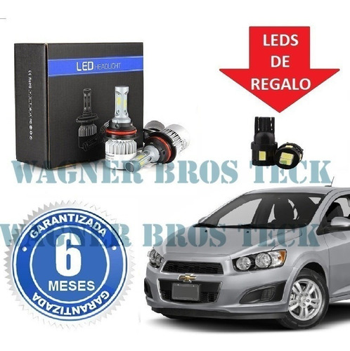 Kit Luces Led Cree H27 H7 O H1 Chevrolet Sonic 16.000 Lms