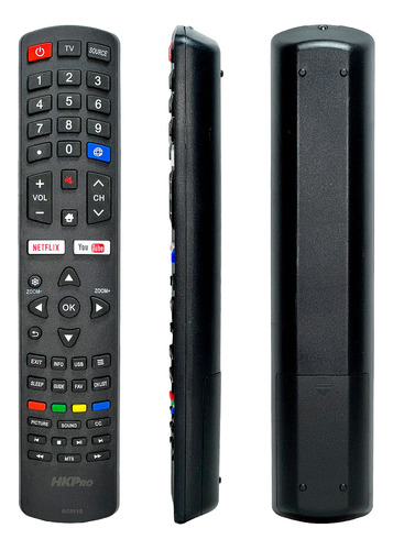 Control Remoto Hkpro Smart Tv Rc311s Netflix + Funda Y Pila