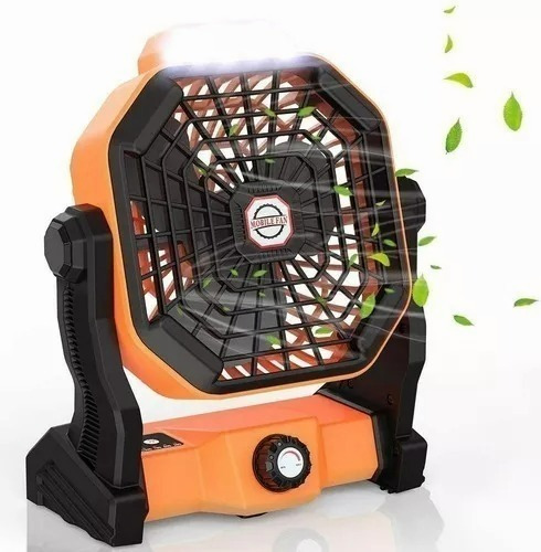 Ventilador Portátil Camping  Acampar Usb Recargable Luz Led