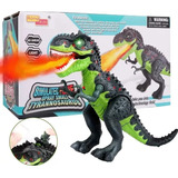 Juguete Dinosaurio Spray Flame T- Rex Humo Fuego Luz 