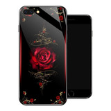 Funda Para iPhone 8 Plus/7 Plus, Flor/rojo/antideslizante