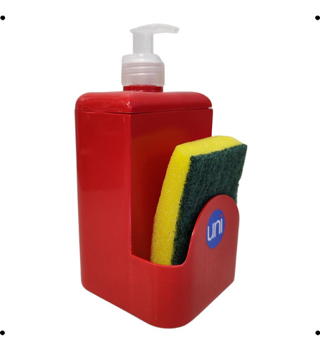 Dispenser Detergente Bucha 570ml Porta Esponja E Rodo De Pia