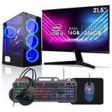 Pc Gamer Completo Intel I5 16gb Ssd 256gb Fonte 600w 21,5