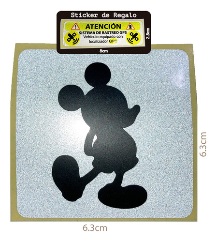 Sticker Calcomanía Para Auto O Camioneta Mickey Reflejante