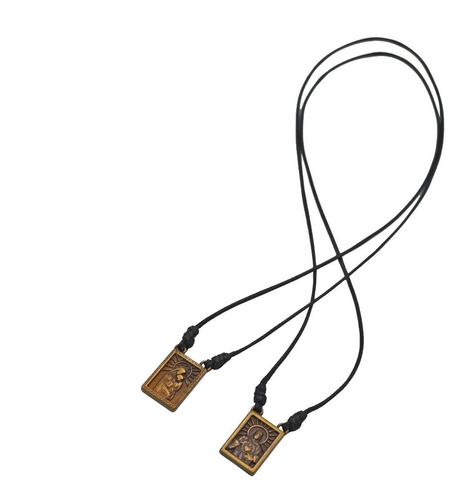 Escapulário Masculino Cordão Preto Ouro Velho (várias Cores)