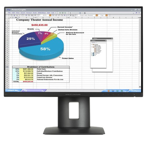 Monitor Hp Gamer 24  Z24n Led Full Hd Ips 14ms  Hdmi Dvi 