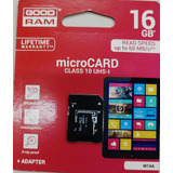 Microsd 16gb Clase 10 C/adaptador 60mb