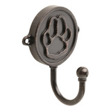 Franklin Brass Paw Print Hook Ganchos De Pared, Bronce, Fbpa