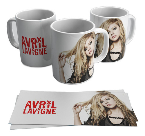 Taza Blanca 11 Oz / Avril Lavigne , M01 (1 Pz)