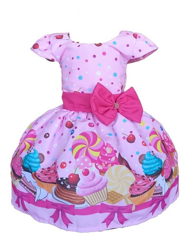 Vestido  Doceria Cup Cake Confeitaria Infantil