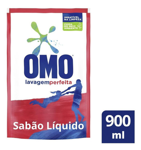 Lava Roupas Líquido Omo Lavagem Perfeita Refil 900 Ml