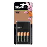 Carregador Bivolt + 4 Pilha Aa Recarregável 2500mah Duracell