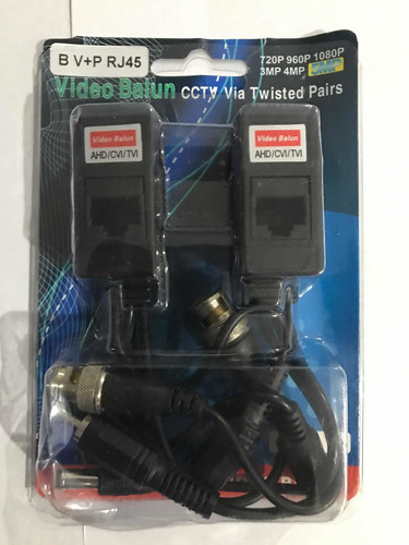 Video Balun Rj45 Bv +p Rj45 Ver Imágenes