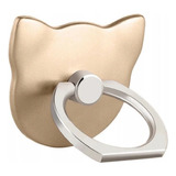 Anillo Holder Sujetador Soporte Holder Celular Gato Dorado