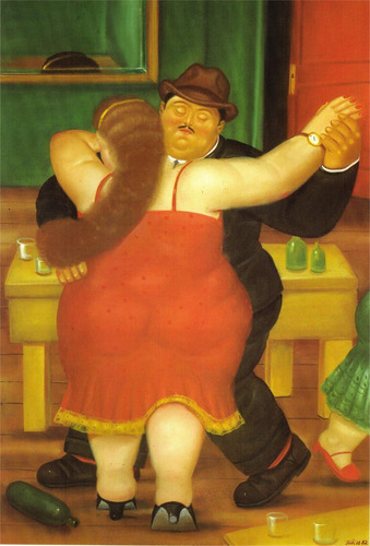 Póster De Fernando Botero, Pareja Bailando Pinturas Famosas