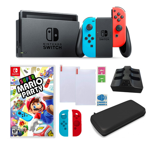 Consola Nintendo Switch Con Mario Party  Y Accesorios