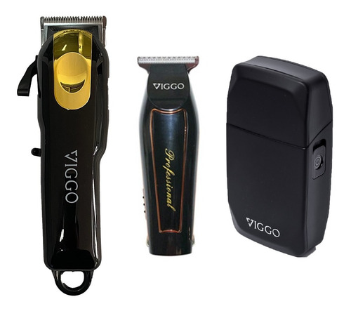 Set Viggo Maquina Cortar Pelo + Trimmer + Shaver 