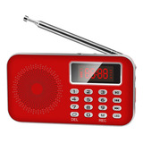 Hf Mini Bocina Portátil Am Fm Radio Reproductor Mp3 Con Li