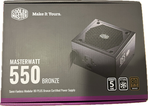 Fonte Cooler Master Masterwatt 550w Semi Modular 80 Plus