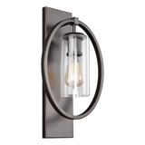 Feiss Wb1846anbz Marlena Aplique De Pared De Vidrio, Bronce,