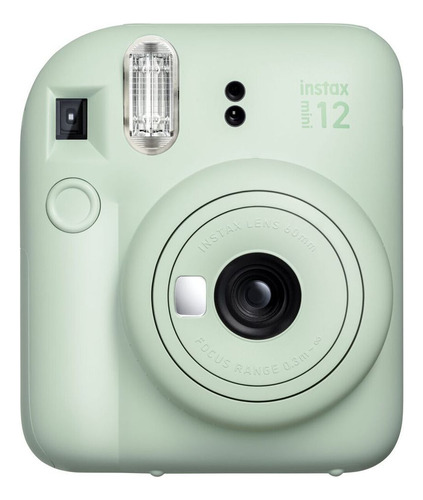 Câmera Fujifilm Instax Mini 12 Branca Revela Foto + 60 Fotos Cor Mini 12 Verde + 60 Fotos
