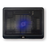 Base Cooler Pad Gtc Para Notebook Metal Negro Con Luz Azul 