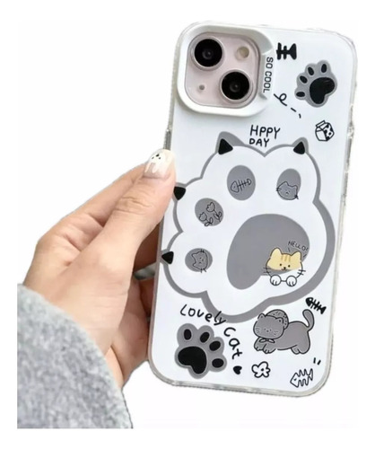 Funda Tpu Premium Diseño Gatito Para iPhone 14 Plus