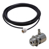 Cabo Coaxial Rg58 5,5m Px + Conector Cachimbo Uhf 90 Graus