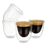 Vasos Cafe Espresso Doble Pared X6 Unidades