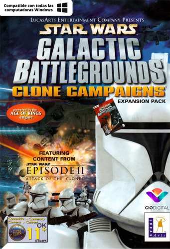 Star Wars Galactic Battlegrounds + Expansión Para Pc