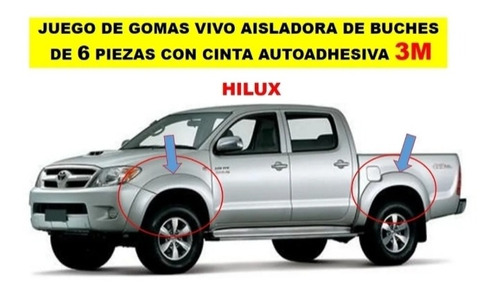 Juego De Gomas Vivo De 6 Piezas Para Buches De Toyota Hilux Foto 7