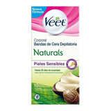 Veet Naturals Banda Depilatoria Corporal Piel Sensible 10uds