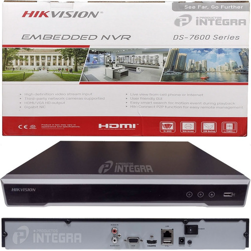 Nvr 16 Canales Ip 160mpbs Full Hd Hikvision Ds-7616ni-e2