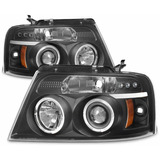 Faros Ford Lobo F150 2004 2005 2006 2008 2007 Lupa Led Negro