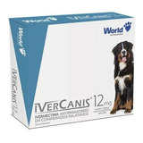 Comprimido Antiparasitário Para Ácaro World Ivercanis Para Cão De 30kg A 60kg