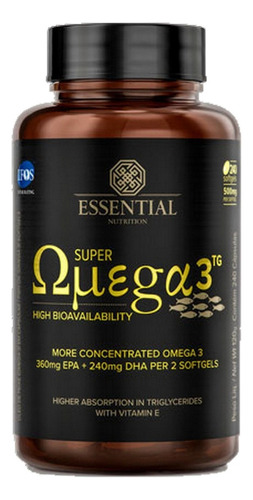 Suplemento Em Cápsulas Essential Nutrition  Super Omega 3 Tg  240 Un  500mg