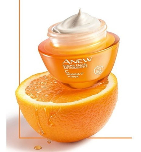 Anew By Avon Crema Facial Antioxidante Con Vitamina C Fps 50 Momento De Aplicación Día Tipo De Piel Todo Tipo De Piel