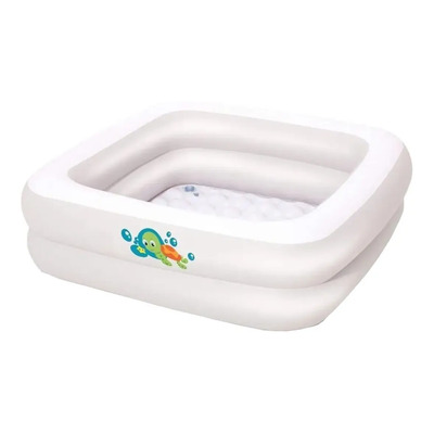Alberca inflable cuadrada Bestway Up, In & Over 51116 de 86cm x 86cm x 25cm blanca | Meses sin interés