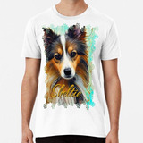 Remera Arte Sheltie Algodon Premium