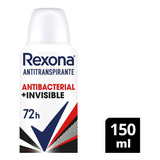 Desodorante Rexona Aerossol Antibacterial E Invisible 150ml