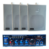 Sistema De Musica Funcional | Amplificador + 4 Bafles